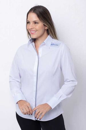 camisa feminina manga longa beraldo uniformes