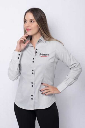 camisa feminina manga longa beraldo uniformes