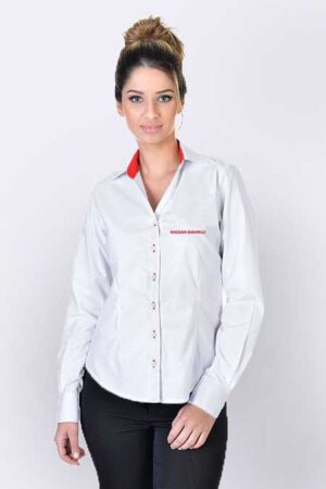 camisa feminina manga longa beraldo uniformes