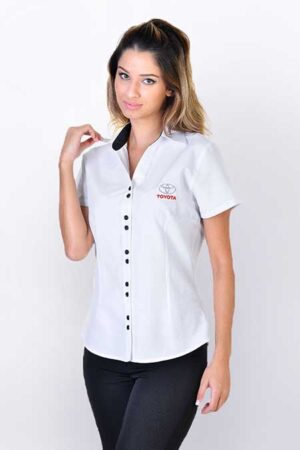 camisa feminina manga curta beraldo uniformes